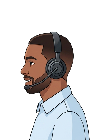 Speaker with headset mic at correct distance