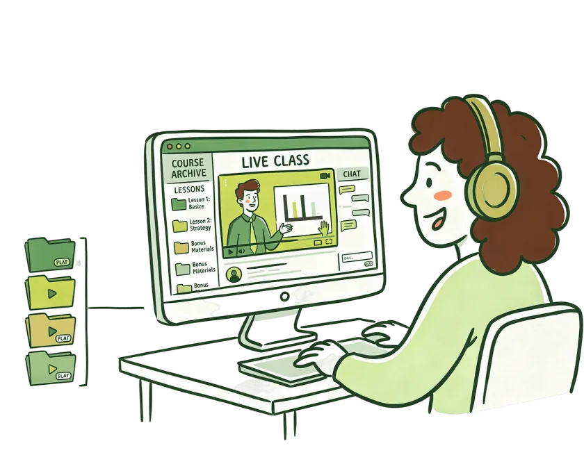 Live & Recorded Class illustration