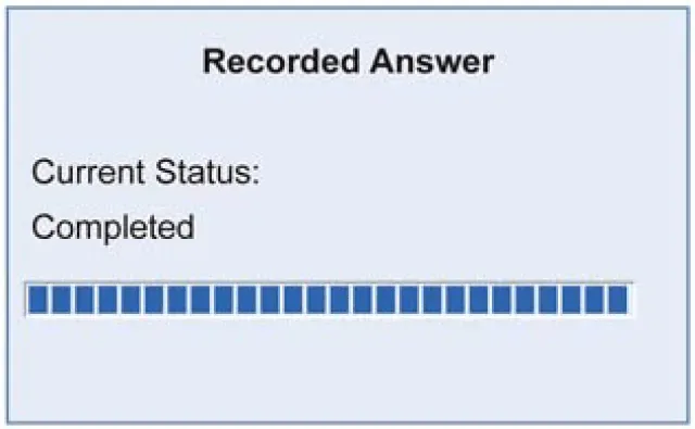 Recorded Answer status: Completed